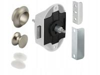 Мебельный замок двухсторонний push - Lock никель для стержней
