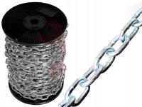 Коммерческая металлическая цепь fi 6 мм оцинкованная D1 D-1 оцинкованная 30 м рулон !