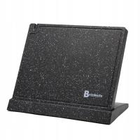 STOJAK MAGNETYCZNY NA NOŻE Z OSTRZAŁKĄ PIĘKNY SOLIDNY CZARNY MAT MARMUREK