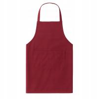 Wodoodporny monochromatyczny fartuch kuchenny burgund