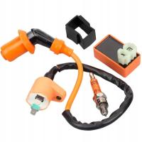 Świeca moduł zapłonowy cewka skuter 4T GY6 139QMB zestaw 3Ccc