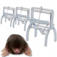 3x PUŁAPKA NA KRETY NORNICE ŁAPKA KRETOŁAP PROFESJONALNA MOCNA CHWYTACZ B