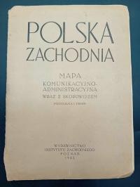 Polska Zachodnia Mapa Komunikacyjno-Administracyjna Skorowidz Rok 1945