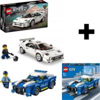 LEGO SPEED CHAMPIONS LAMBORGHINI COUNTACH 76908 + LEGO 60312 ZESTAW PREZENT