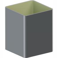 KROP PVC квадратная труба 80 ral 7016 длина 1,95 м