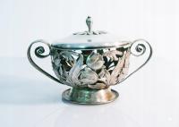 Посеребренная сахарница hefra тюльпаны