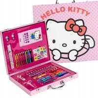 HELLO KITTY ZESTAW PLASTYCZNY ARTYSTYCZNY WALIZKA Z PRZYBORAMI 45 SZT