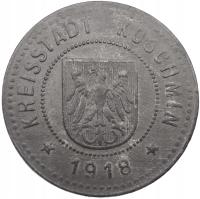 Koźmin, 50 fenigów 1918, cynk, rzadsza i ładna