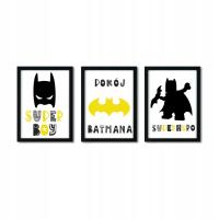 Zestaw 3 plakaty A3 Batman Superbohater Nr.1