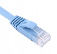 Kabel sieciowy LAN FTP Cat.6A płaski niebieski 3m