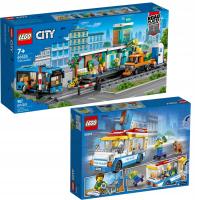 LEGO City 60335 Stacja Kolejowa i LEGO City 60253 Furgonetka z lodami