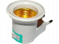 Gniazdo żarówki E27 na 230V + przełącznik (0648)