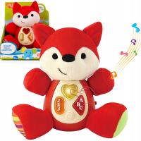 PLUSZOWA ZABAWKA INTERAKTYWNA Z DŹWIĘKAMI DLA MALUSZKA 18M+ LISEK