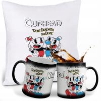 НАБОР CUPHEAD ВОЛШЕБНАЯ КРУЖКА ПОДУШКА ИМЯ