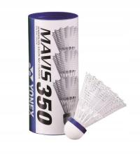 Lotki do badmintona YONEX MAVIS 350 Białe Średnie 3 szt