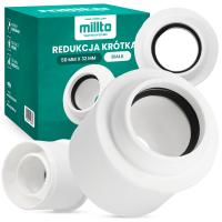Redukcja KANALIZACYJNA 50x32 mm RURY PCV ZŁĄCZKA KRÓTKA NISKA Łącznik WO CP