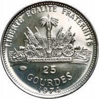 #AJ# Haiti, 25 gourdes 1974, 200. lecie USA