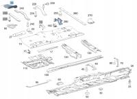 Prawy wspornik podłogi tylnej Mercedes-Benz W 213