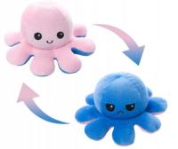 OŚMIORNICA DWUSTRONNA KOLOROWA MASKOTKA PLUSZAK 2W1 WESOŁA SMUTNA MINKA