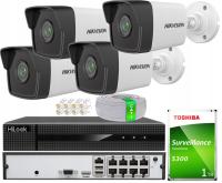 Комплект видеонаблюдения IP 4 камеры 4mpx Hikvision DVR 8x PoE HiLook