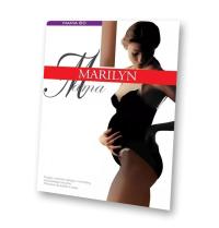 Marilyn Mama 40 den gładkie rajstopy ciążowe lycra czarny 4-L nero