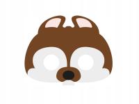 Maska filcowa Wiewiórka Karnawał Przebranie , Urodziny