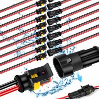 ГЕРМЕТИЧНЫЙ РАЗЪЕМ CUBE PLUG 2 PIN SUPERSEAL С КАБЕЛЕМ НАБОР ИЗ 5 ШТ.