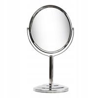 Kosmetyczne lusterko do makijażu na nóżce Lustro chromowane powiększające