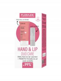 FLOSLEK ZESTAW LIP & HAND DUO CARE ŚLUZ ŚLIMAKA KREM POMADKA