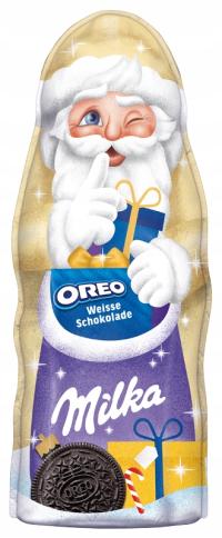 Санта-Клаус с шоколадом белый шоколад Oreo Milka 95г Санта-Клаус подарок