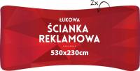 Ścianka Reklamowa Łukowa 500x230 Nadruk Projekt