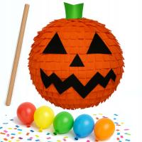 ПИНЬЯТА ТЫКВА ПИНЬЯТА ХЭЛЛОУИН ВЕЧЕРНИЕ ПАЛОЧКИ КОНФЕТТИ ВОЗДУШНЫЕ ШАРЫ