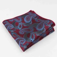 POSZETKA bordowa niebieska wzór paisley