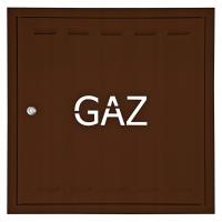 DRZWICZKI GAZOWE OSŁONA 50x50 BRĄZOWE GAZ