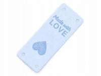 Metka Made With Love z sercem błękitna