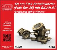60cm Flak Scheinwerfer (Flak Sw-36) Mit Sd.Ах.51 CMK8069 1/48