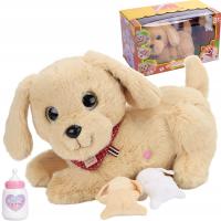 PIESEK INTERAKTYWNY + 2 SZCZENIAKI SZCZEKA NAGRYWA DŹWIĘKI PIES Akcesoria