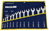 Klucze płaskie ZESTAW CrV 12 sztuk 6-32mm PROLINE professional