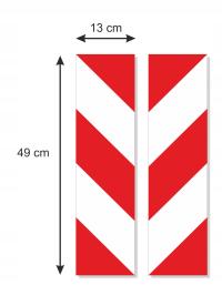 НАКЛЕЙКА СВЕТООТРАЖАЮЩИЕ ПОЛОСЫ ЛАМИНИРОВАННЫЕ 13X49 СМ