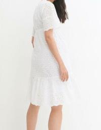 Bonprix материнства платье до середины икры с коротким рукавом белый