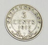 KANADA Nowa Fundlandia 5 cents 1917