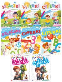 KALIGRAFIA DLA DZIECI PAKIET 8w1 CYFERKI LITERKI