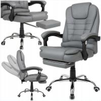 ОФИСНОЕ КРЕСЛО ВРАЩАЮЩЕЕСЯ ОФИСНОЕ КРЕСЛО ВРАЩАЮЩАЯСЯ ПОДСТАВКА ДЛЯ НОГ СЕРЫЙ