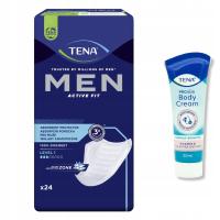 TENA MEN ACTIVE FIT LEVEL 1 męskie wkładki urologiczne 24szt krem 20ml