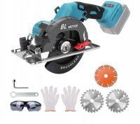 bezszczotkowa mini ręczna piła tarczowa z 3 brzeszczotami 140/135 mm