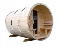 Садовая сауна деревянная с вестибюлем 255 см