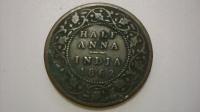 Монета half anna 1862 Виктория