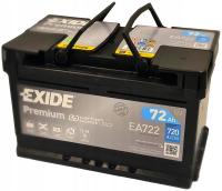 АККУМУЛЯТОР EXIDE PREMIUM 72AH 720A 72 AH EA722