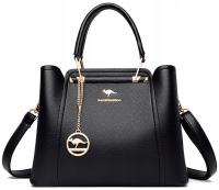 Женская сумка из черной кожи, элегантная вместительная сумка на плечо, качественная