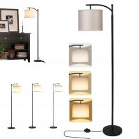 NOWOCZESNA LAMPA STOJĄCA PODŁOGOWA ABAŻUR 175CM LED Z ŻARÓWKA E27 3 KOLOR